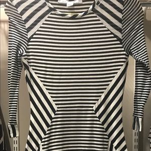 DVF Fitted Stripe Jersey Dress